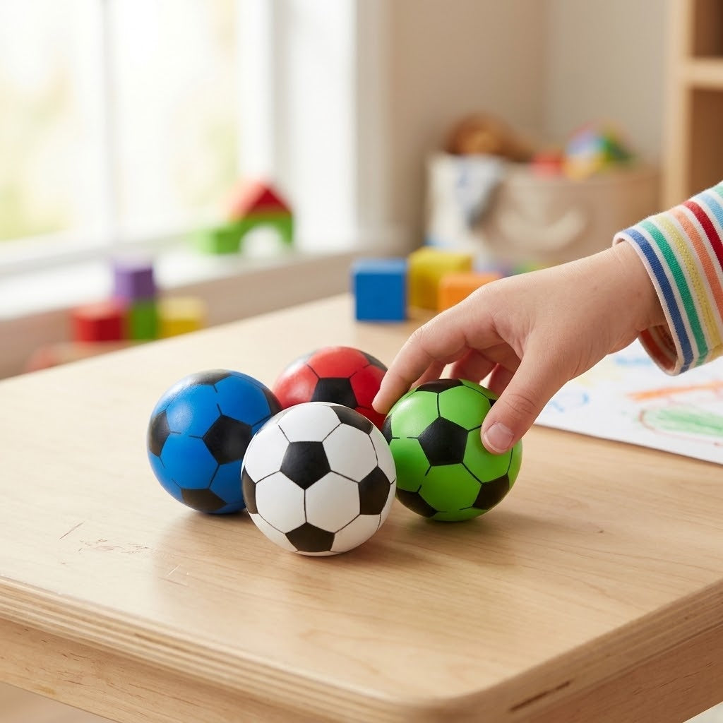 Football Soccer Ball Kids Ball Deflated 22.5 cm - lifestyle photo