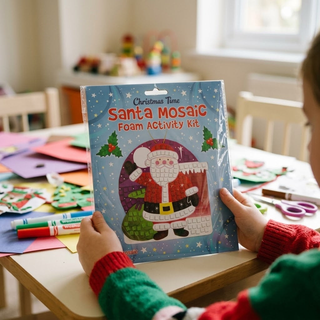 Christmas Mosaic Craft Kit for Kids - lifestyle photo