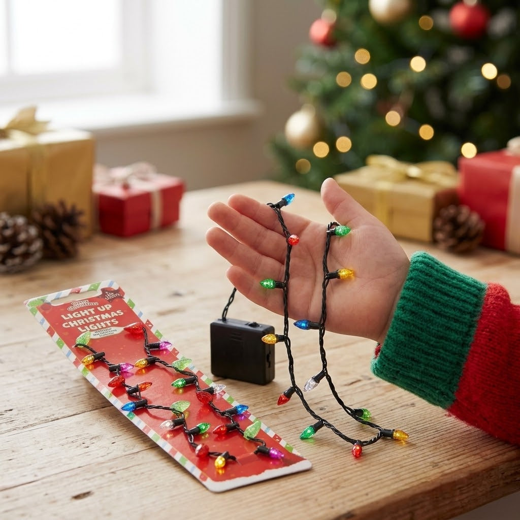 Light-Up Christmas Garland Necklace 90 cm - lifestyle photo