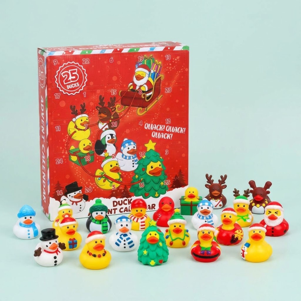 Bath Duck Advent Calendar with 25 Rubber Ducks