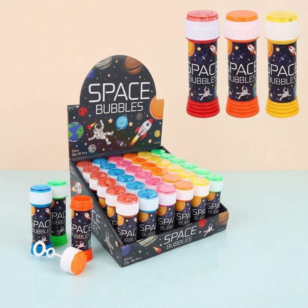 Space Bubbles Tube 50 ml Party Favour - studio photo
