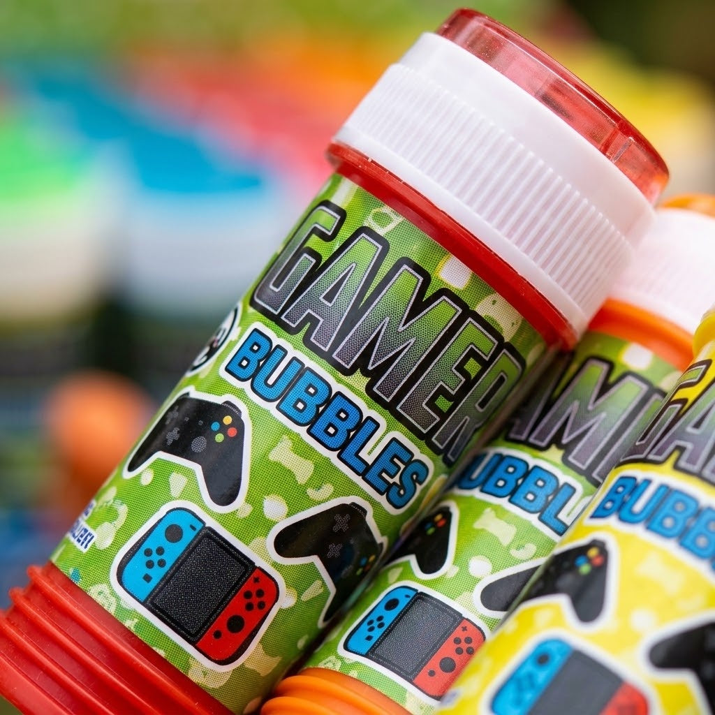 Gamer Bubbles Tube 50 ml Party Favour - close-up