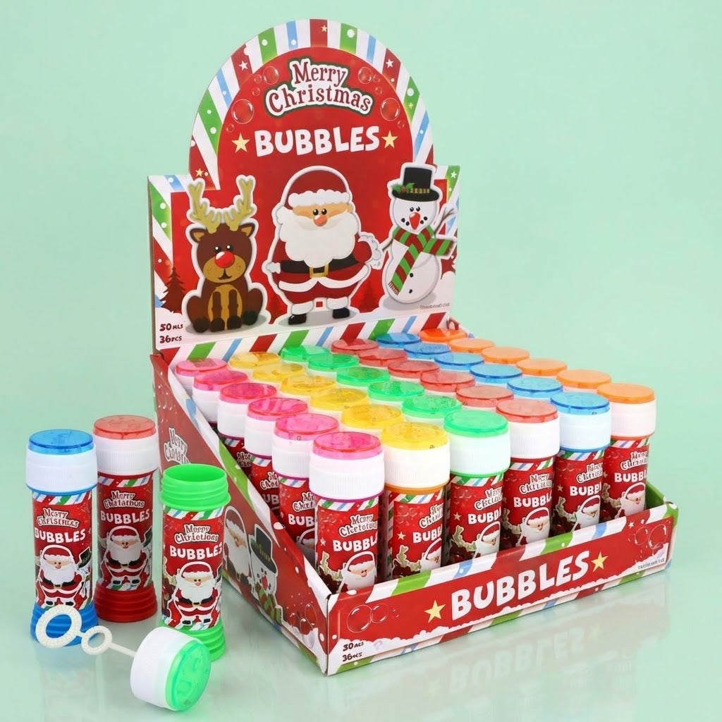 Christmas Soap Bubbles 50 ml Tube with Maze Cap 11 cm - studio photo