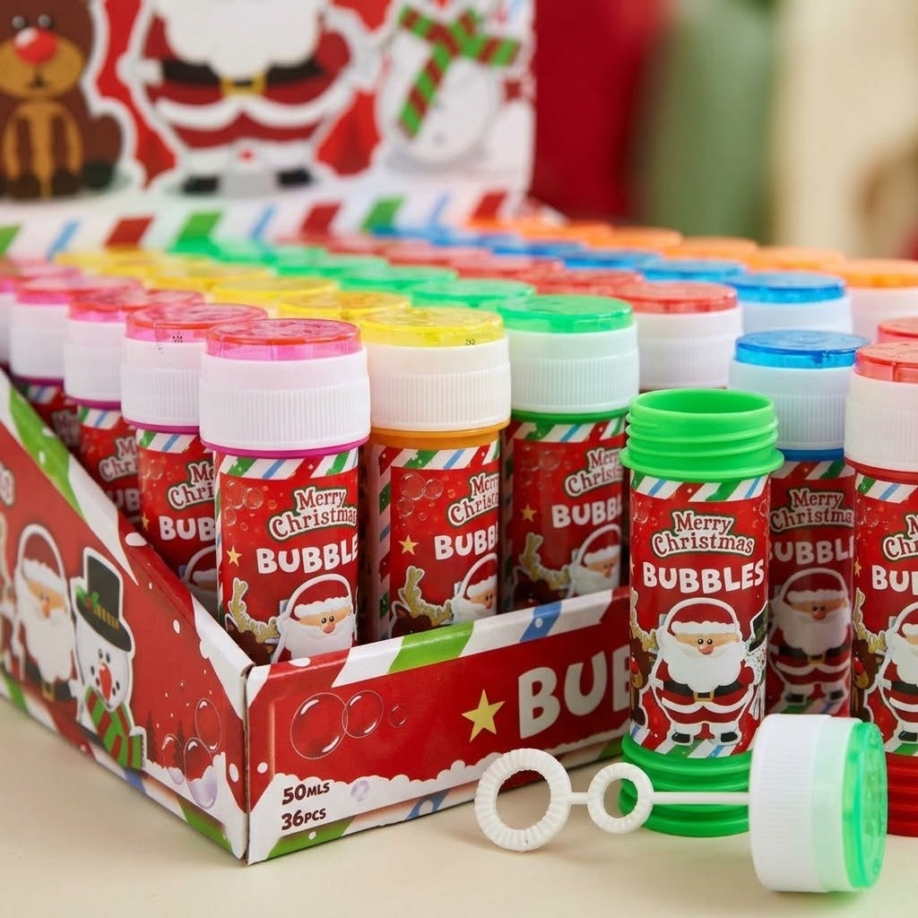 Christmas Soap Bubbles 50 ml Tube with Maze Cap 11 cm - close-up