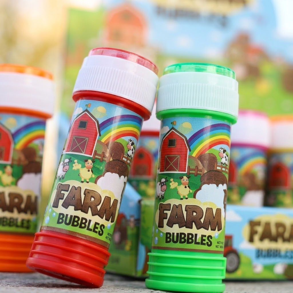 Farm Animals Bubbles Tube 50 ml Party Favour - close-up