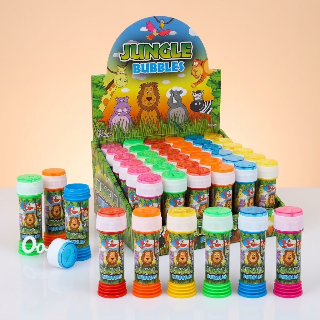 Jungle Animals Bubbles Tube 50 ml Party Favour - studio photo