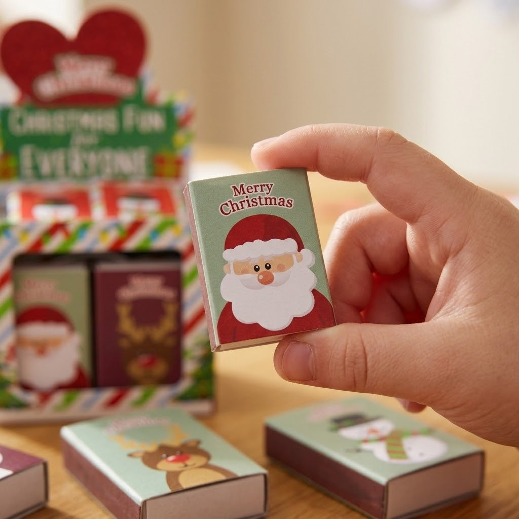 Christmas Mini Notebook 20 Pages Stocking Filler - close-up