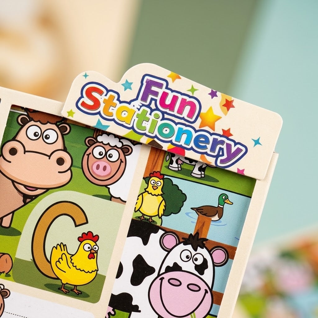 Farm Animals Mini Notebook 20 Pages - close-up