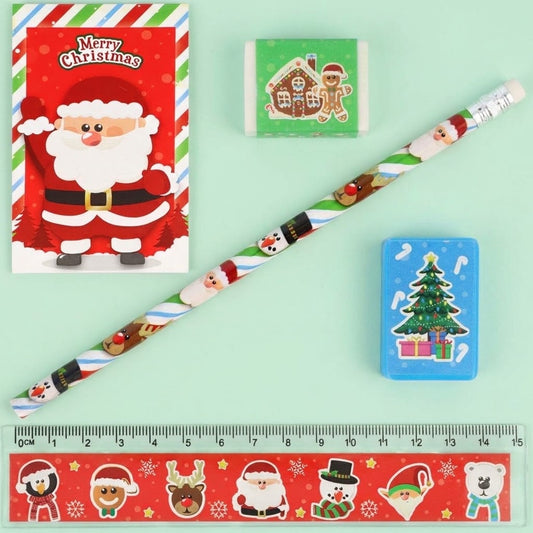 Christmas Stationery Set 5 Pieces with Notebook - studio photo