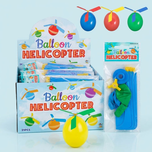 Balloon Helicopter Flying Toy Party Favour - studio photo