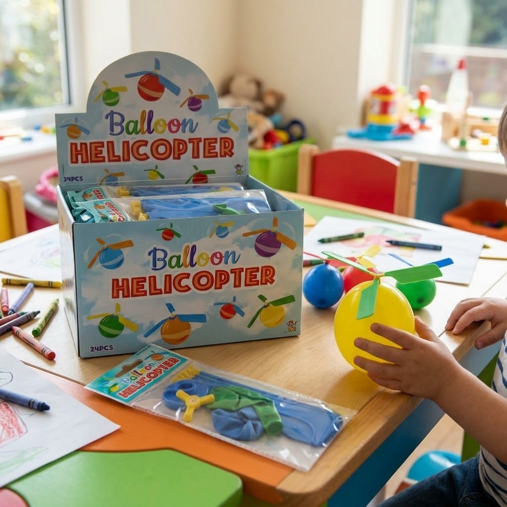 Balloon Helicopter Flying Toy Party Favour - lifestyle photo