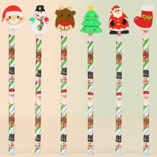 Christmas Pencil with Eraser Topper 19 cm - studio photo