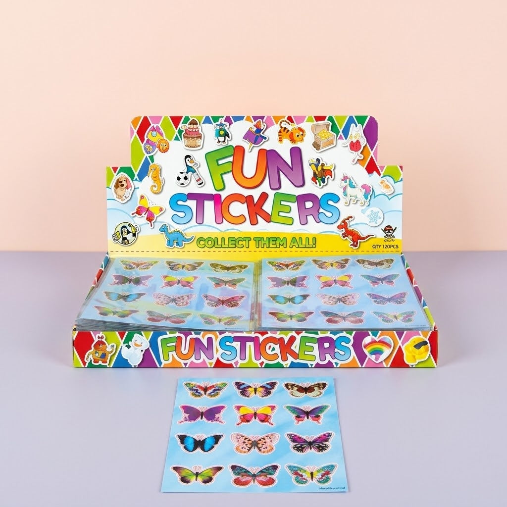 Butterfly Sticker Sheet 12 Stickers 10 x 11.5 cm - studio photo