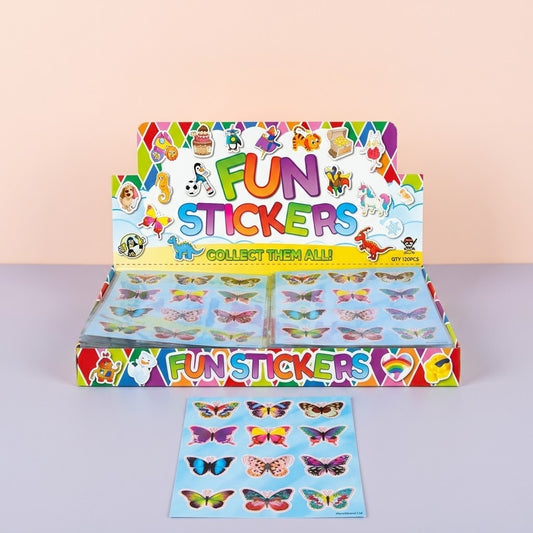 Butterfly Sticker Sheet 12 Stickers 10 x 11.5 cm - studio photo