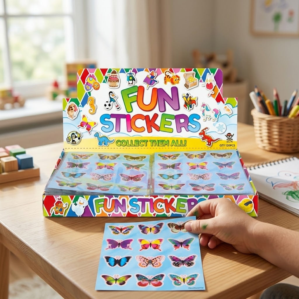 Butterfly Sticker Sheet 12 Stickers 10 x 11.5 cm - lifestyle photo