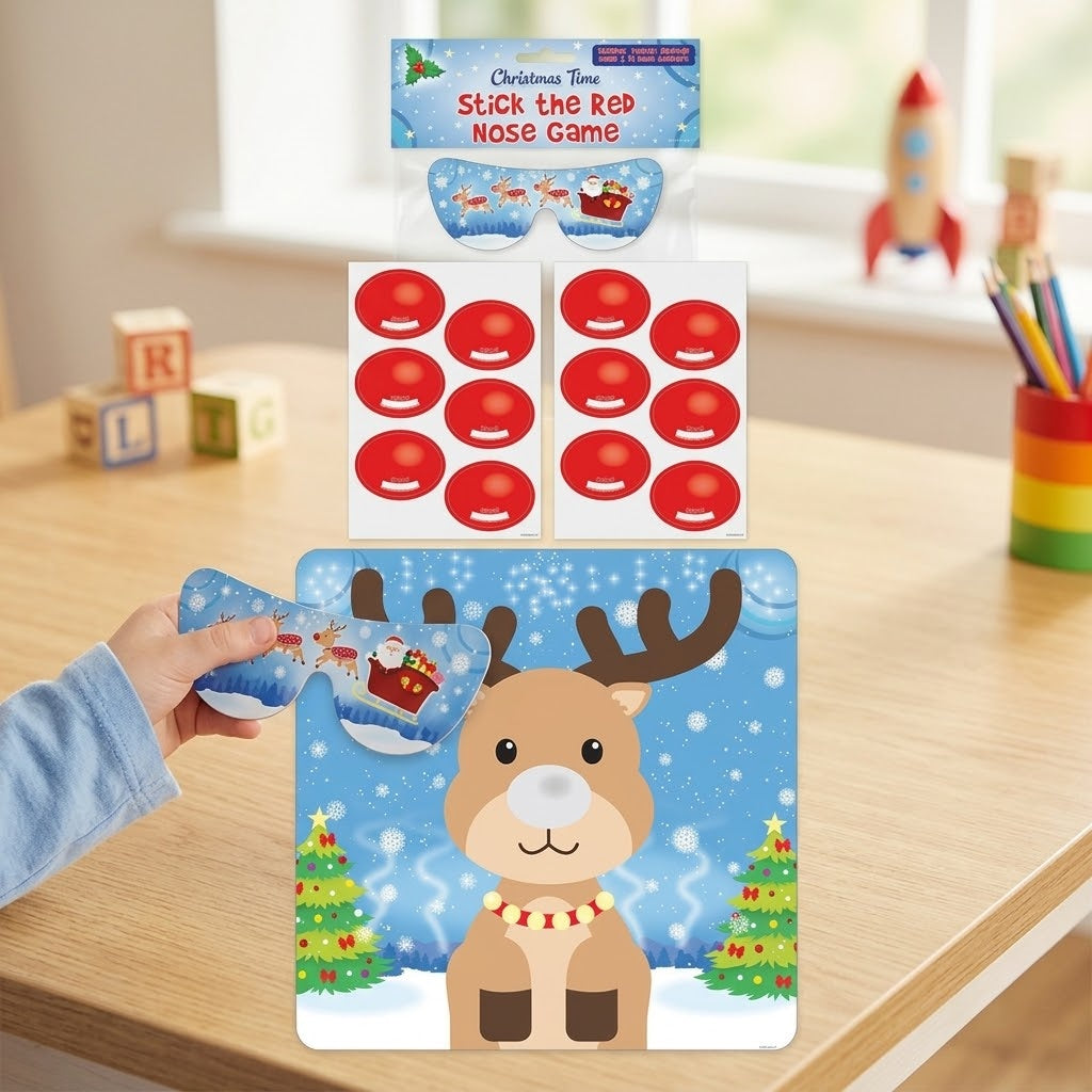 Pin the Nose on the Reindeer Christmas Party Game - lifestyle photo