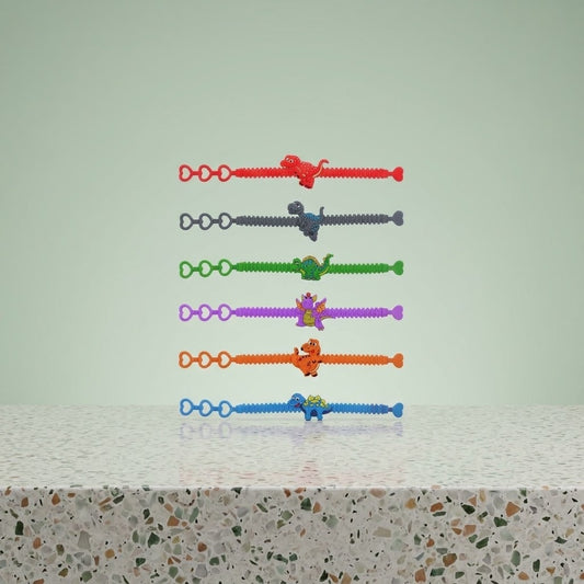 Dinosaur Bracelets Kids Dino Party Favours - studio photo