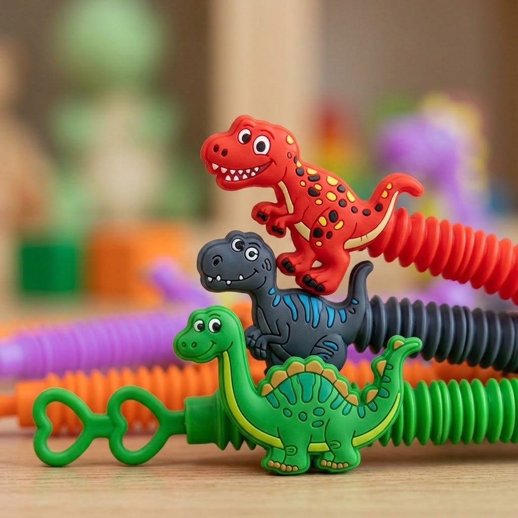 Dinosaur Bracelets Kids Dino Party Favours - close-up