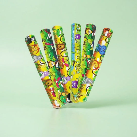 Jungle Animals Slap Bracelet 22 cm Snap Wristband - studio photo