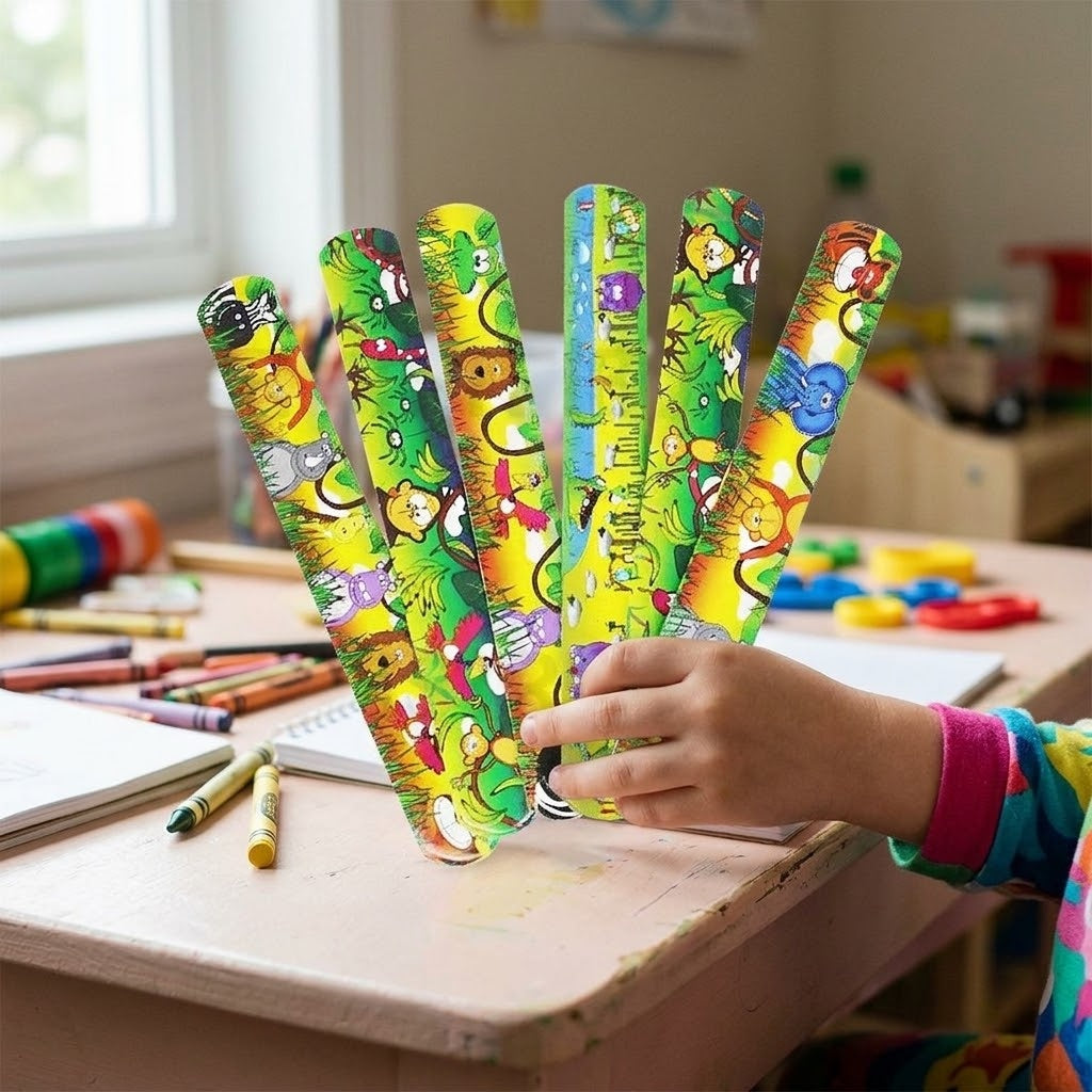 Jungle Animals Slap Bracelet 22 cm Snap Wristband - lifestyle photo