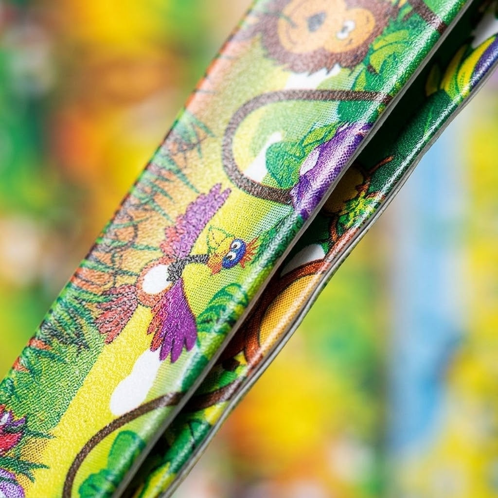 Jungle Animals Slap Bracelet 22 cm Snap Wristband - close-up