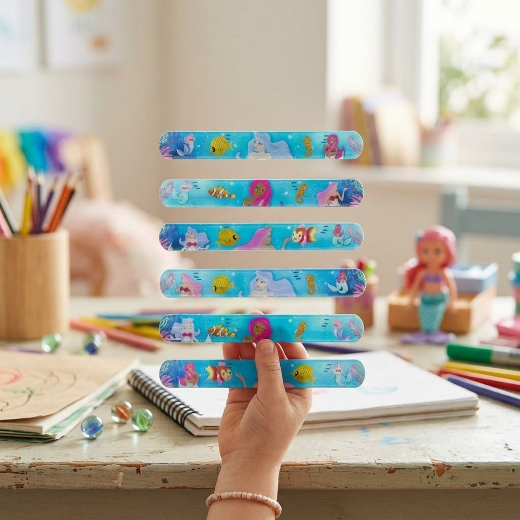 Mermaid Slap Bracelet 22 cm Snap Wristband - lifestyle photo