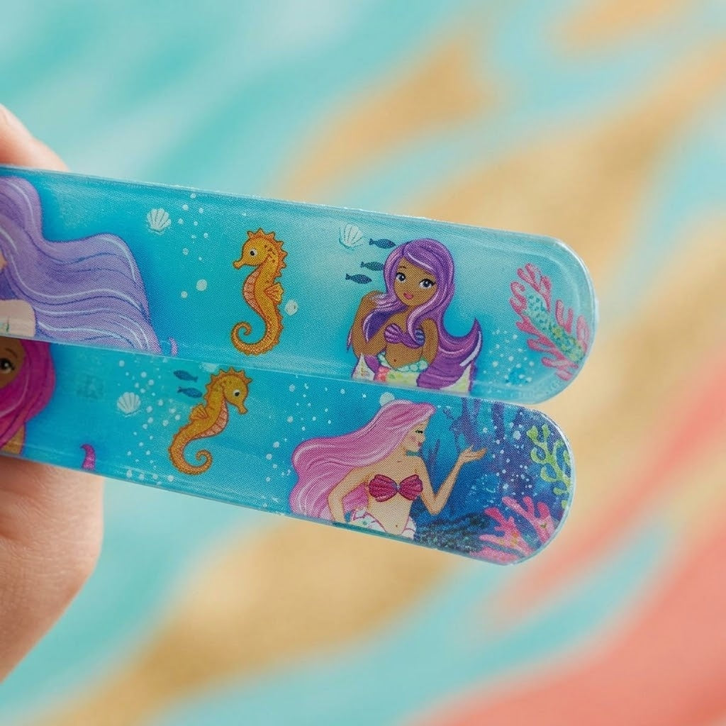 Mermaid Slap Bracelet 22 cm Snap Wristband - close-up
