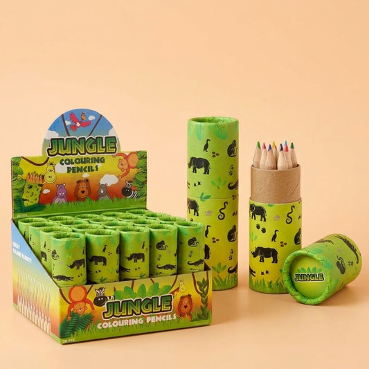 Jungle Colouring Pencils Tube of 12 - studio photo