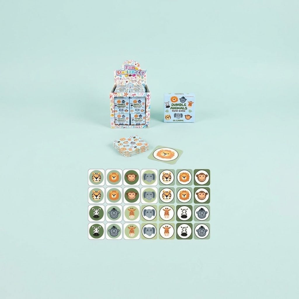 Mini Jungle Animals Memory Game 28 Cards - studio photo