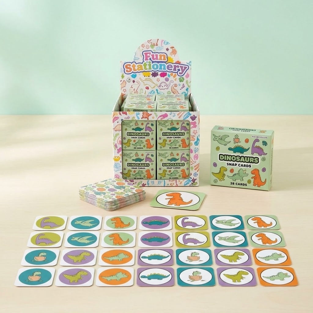 Mini Dinosaur Memory Game 28 Cards Party Favour - studio photo