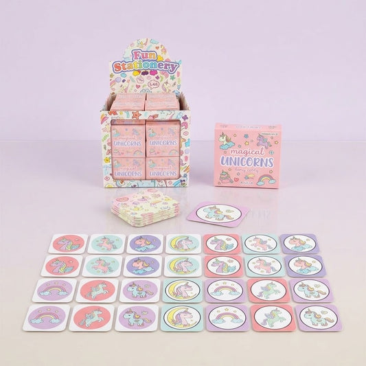 Mini Unicorn Memory Game 28 Cards Party Favour - studio photo