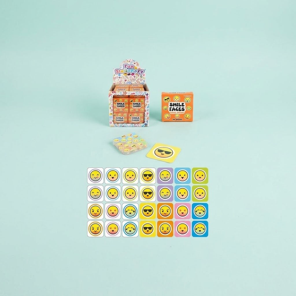 Mini Emotions Faces Memory Game 28 Cards - studio photo