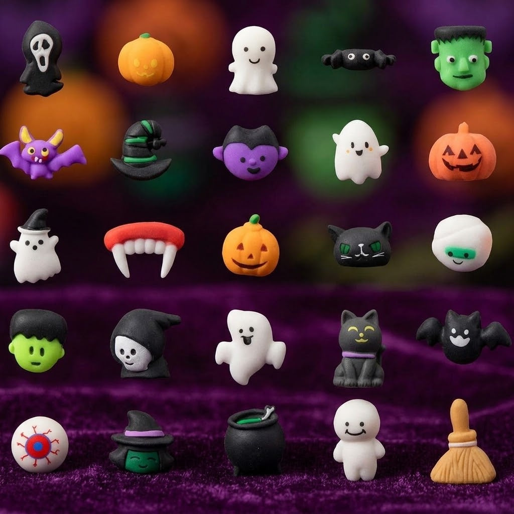 Halloween Sticky Squishy Toys Tub of 25 - close-up