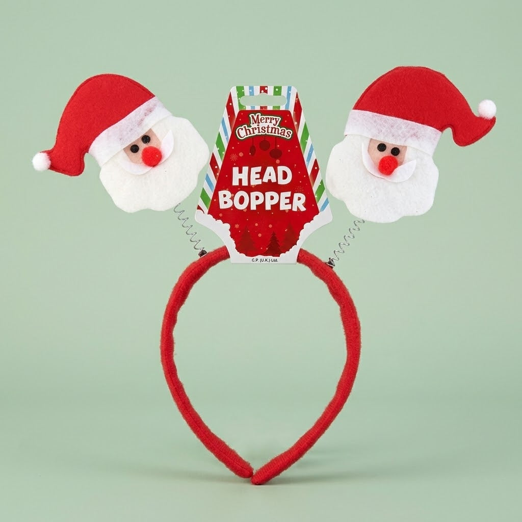 Christmas Headband with Springs Boppers - studio photo