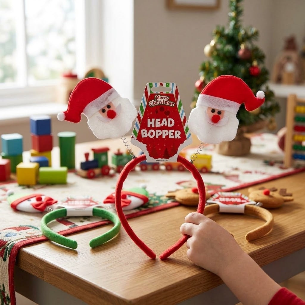 Christmas Headband with Springs Boppers - lifestyle photo