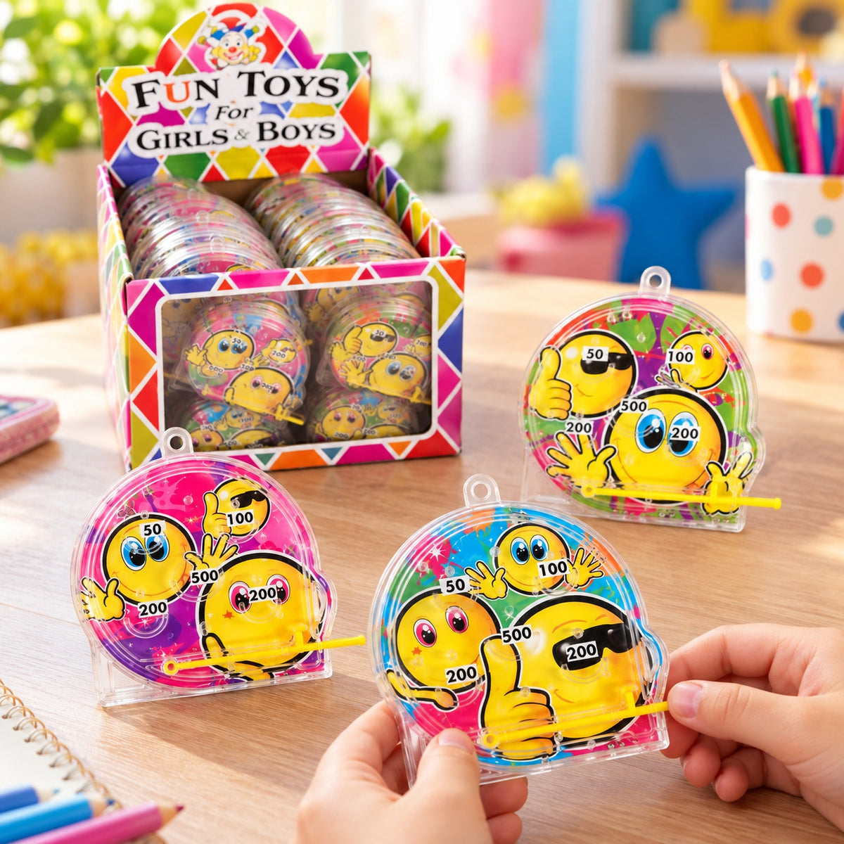 Funny Face Mini Pinball Game 5.5 cm Party Favour - lifestyle photo