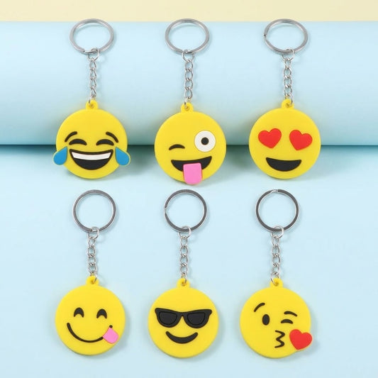 Emoji Keychain Smiley Face Keyring 4 cm - studio photo