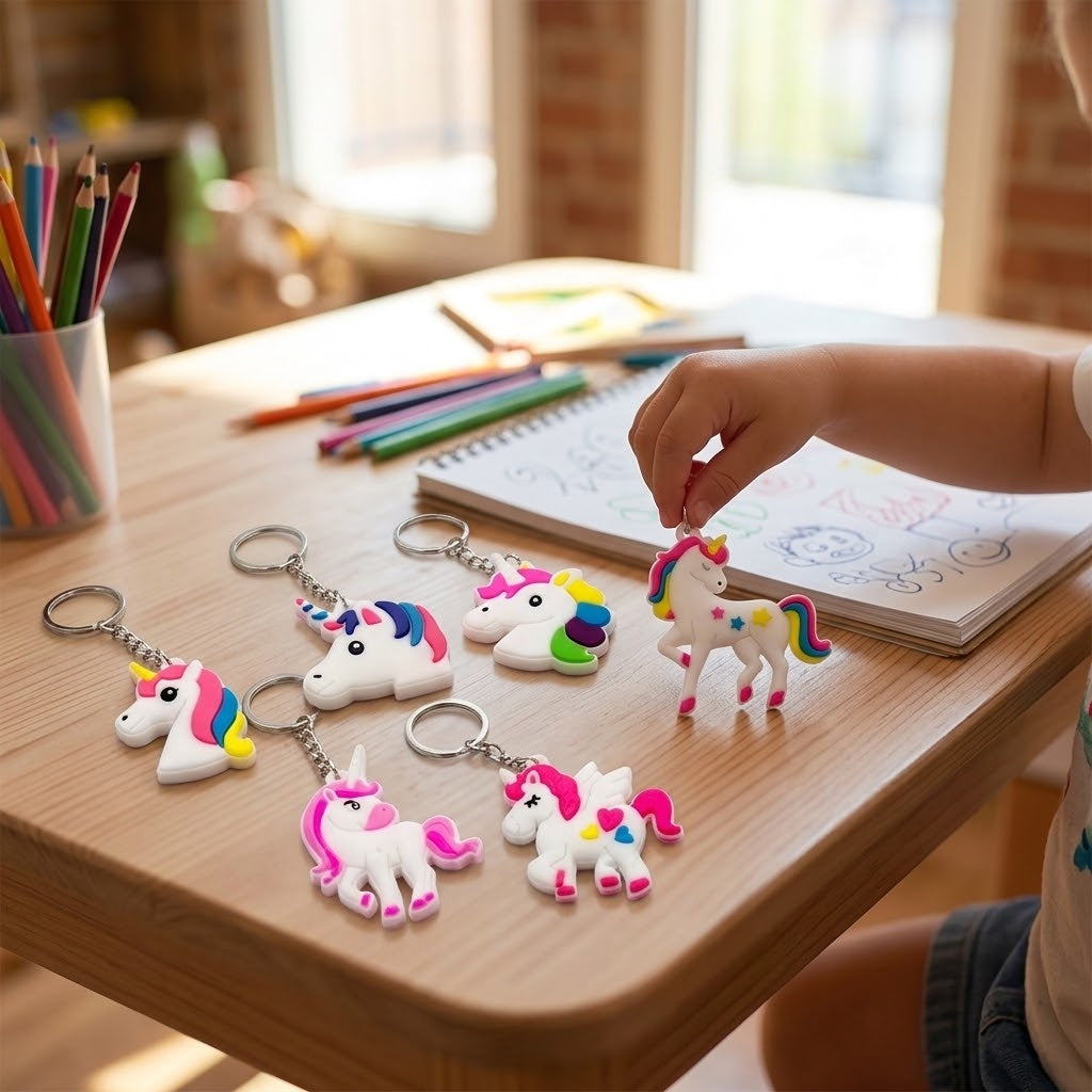 Unicorn Keychain Magical Keyring Party Favour - lifestyle photo