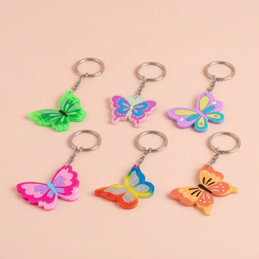 Butterfly Keychain Assorted Styles Keyring Party Favour - studio photo