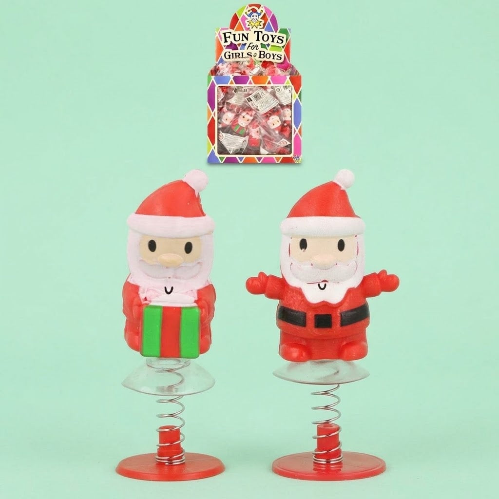 Jumping Santa Claus Pop-Up Spring Toy 7 cm - studio photo