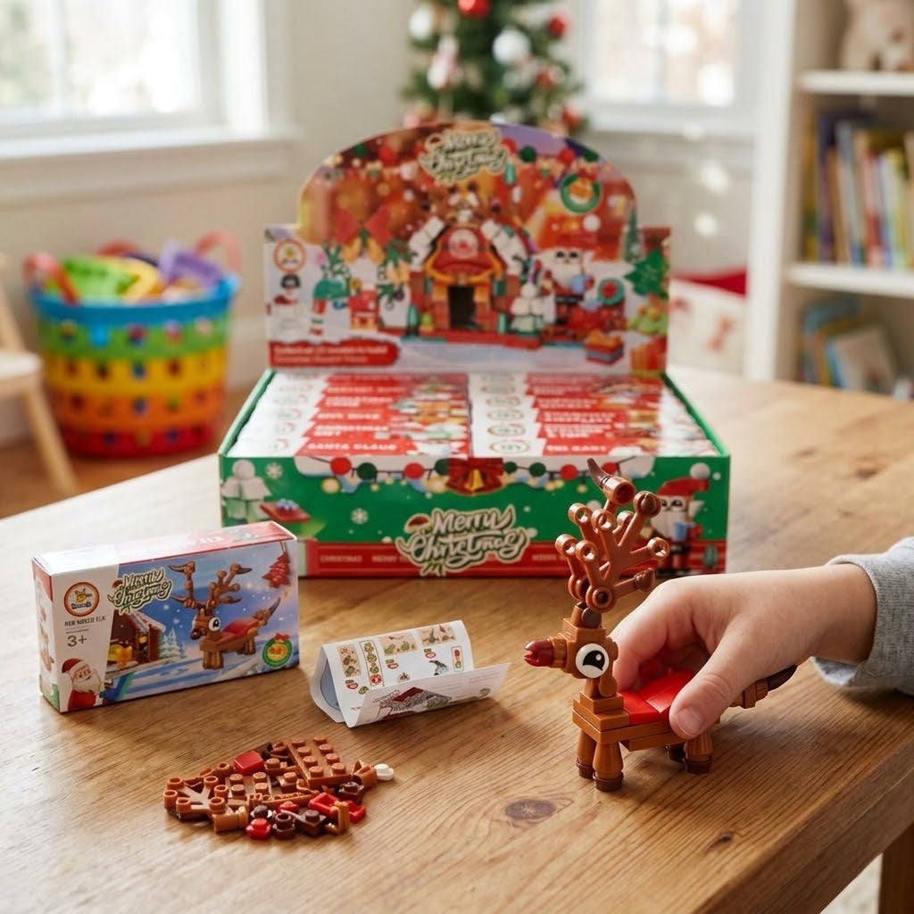 Christmas Figure Compatible Building Bricks 12-in-1 Set - lifestyle photo