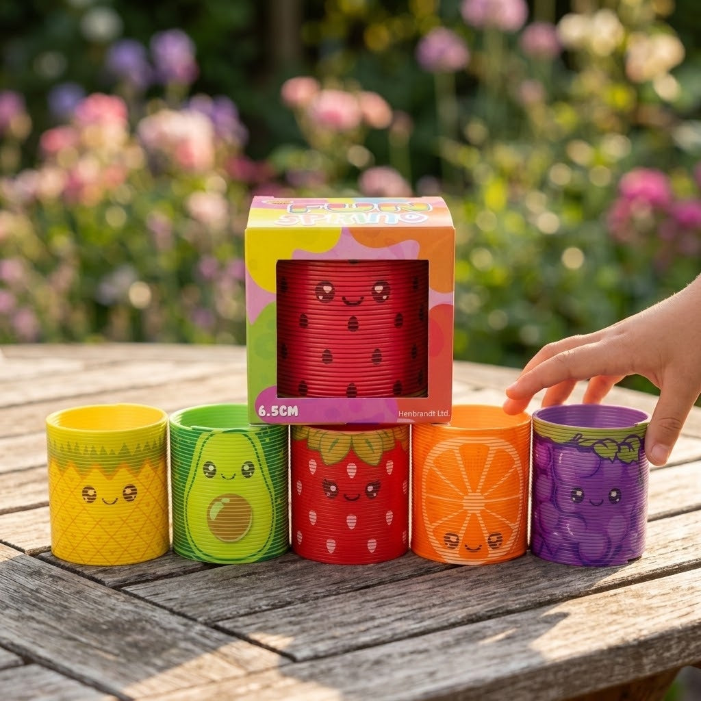 Kawaii Fruit Magic Spring Toy, Ø 6.5 cm - lifestyle photo