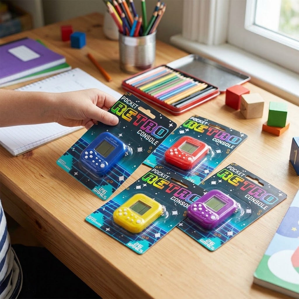 Mini Handheld Games Console Keyring 26 Games - lifestyle photo