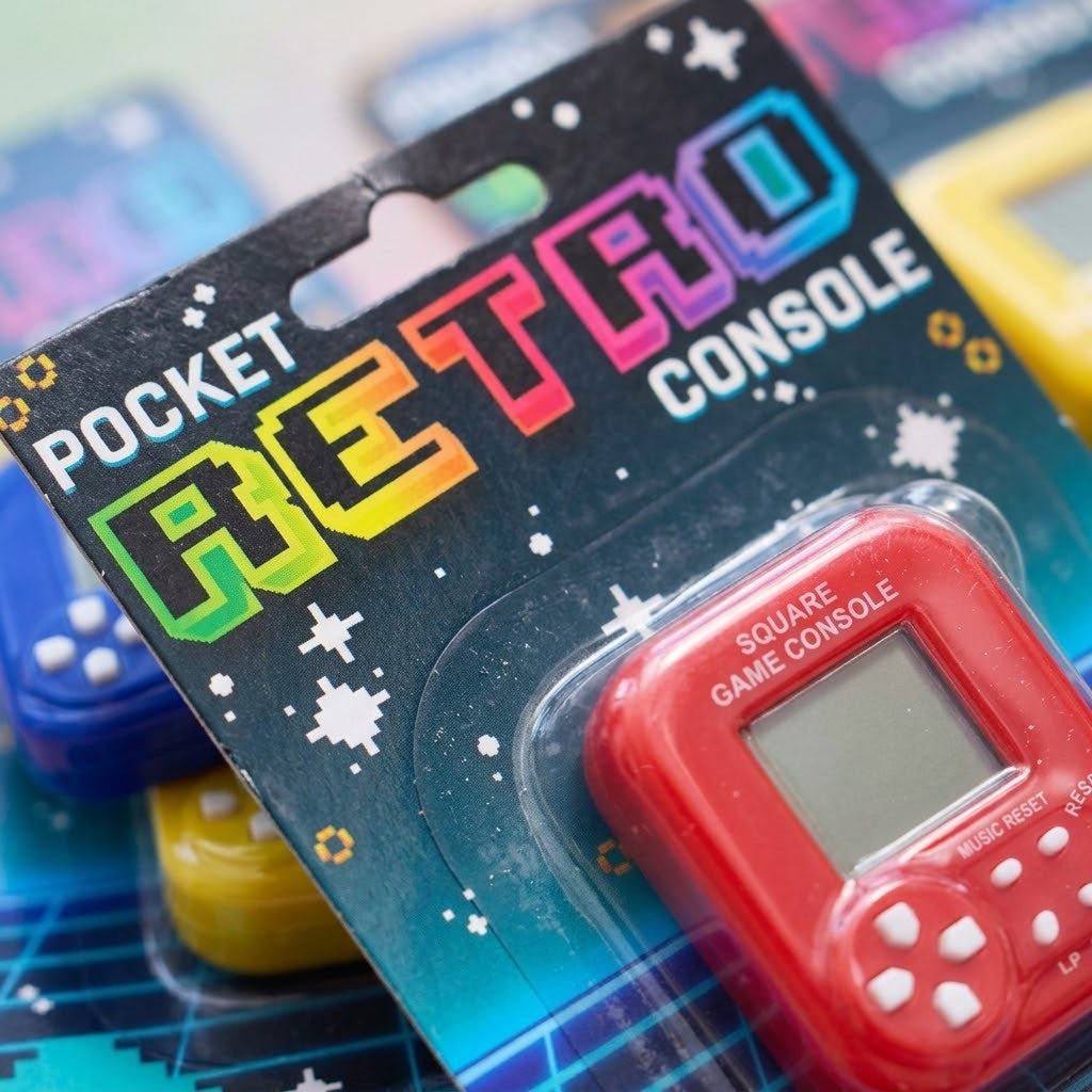 Mini Handheld Games Console Keyring 26 Games - close-up