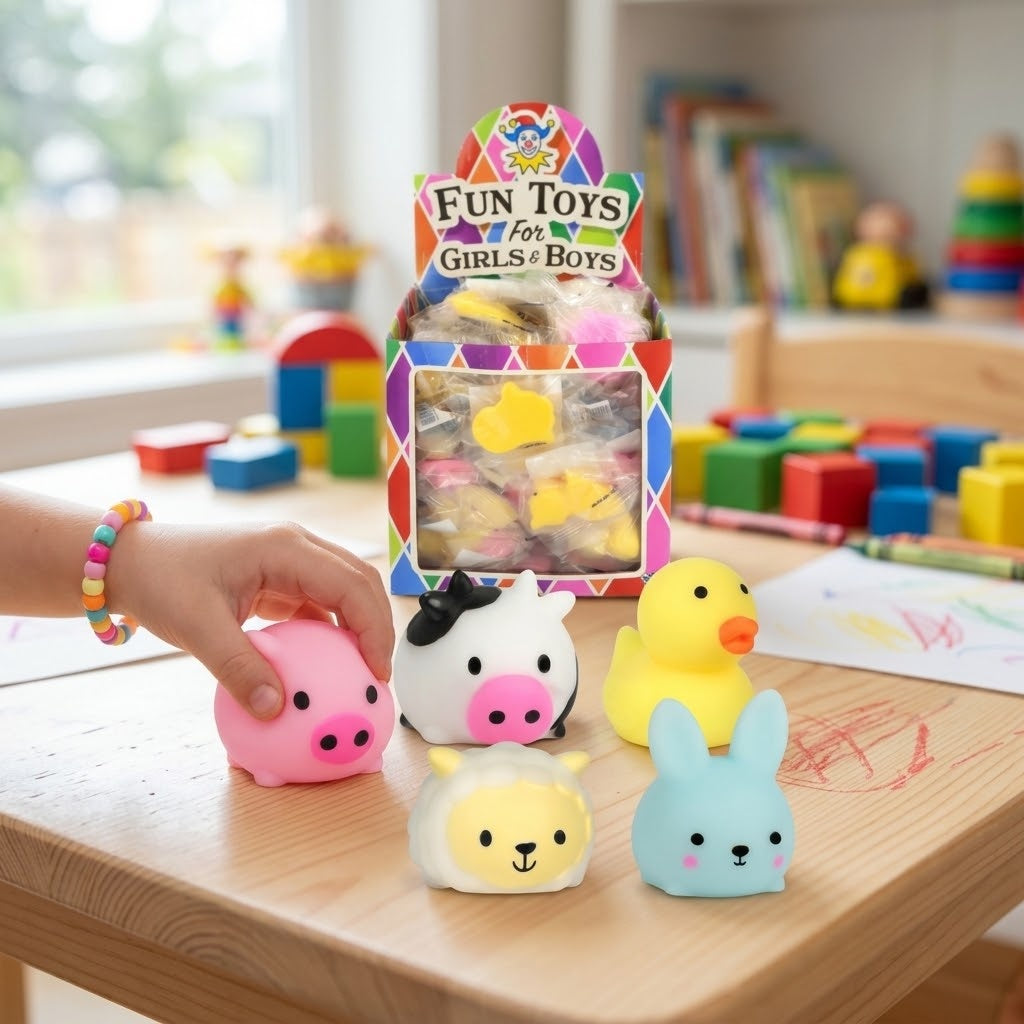 Sticky Farm Animal 5 cm Mini Stretchy Toy - lifestyle photo