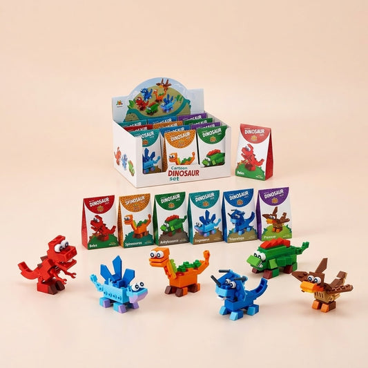 Dinosaur Compatible Building Bricks Boxed Mini Set - studio photo