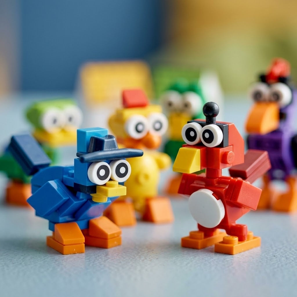 Bird Compatible Building Bricks Mini Set - close-up