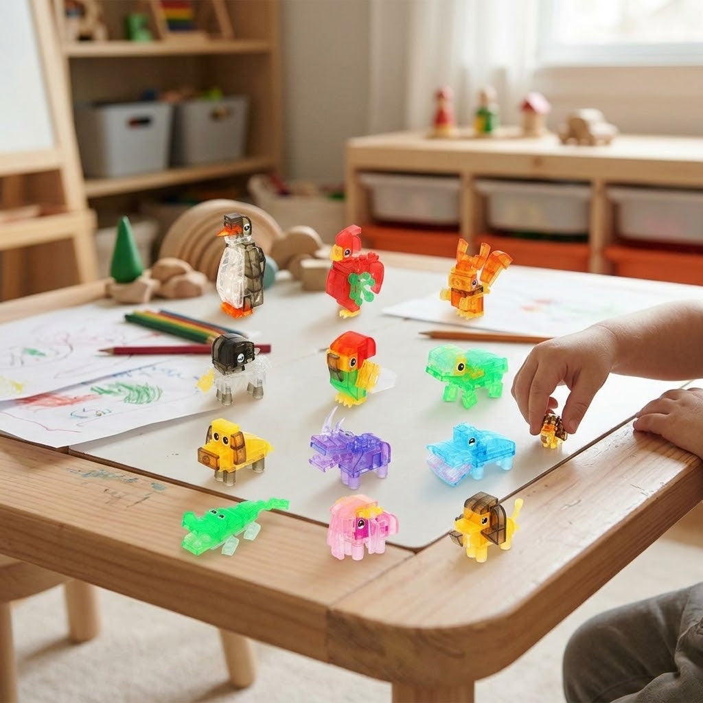 Crystal Animal Compatible Building Bricks Set - lifestyle photo