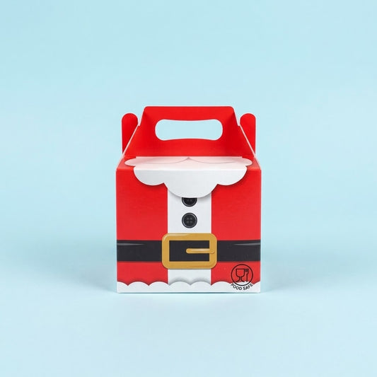 Santa Claus Cardboard Lunch Box with Handle Medium - studio photo