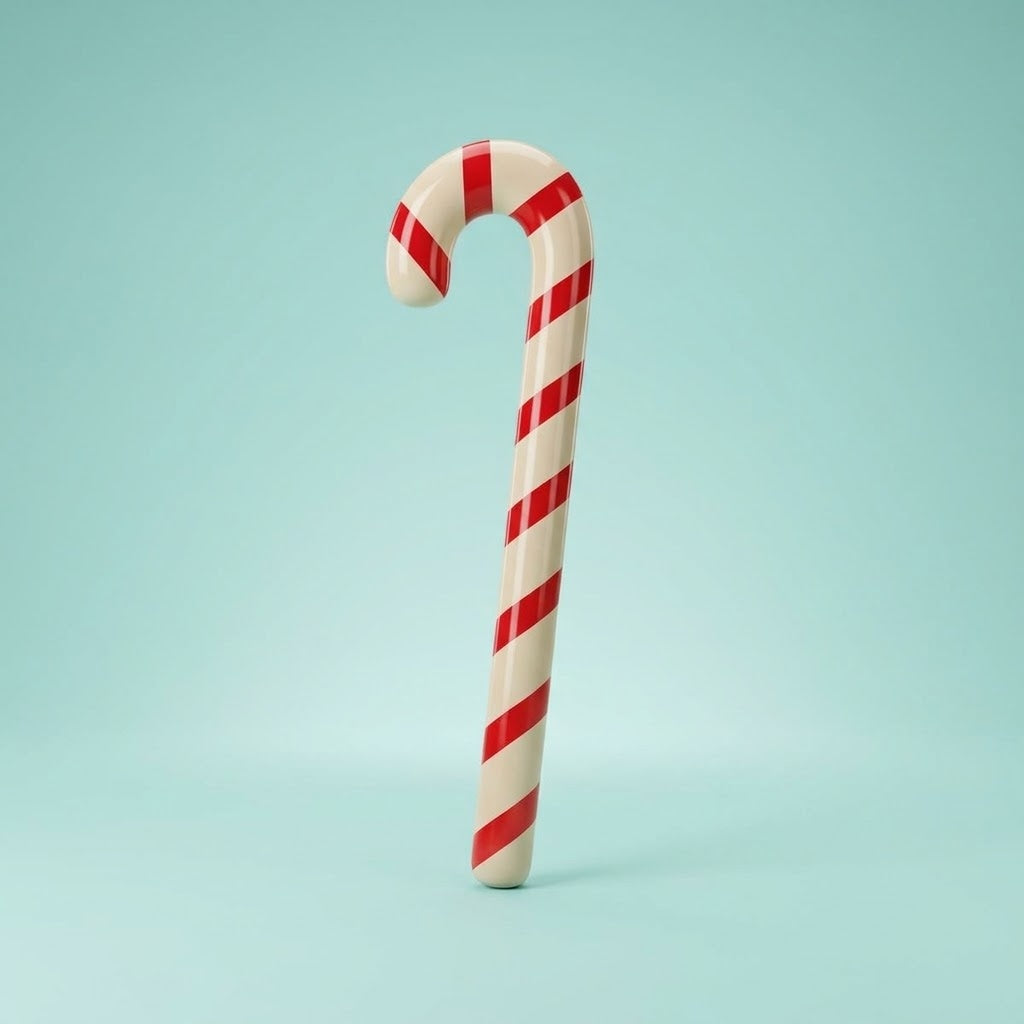 Inflatable Candy Cane 90 cm Christmas Decoration - studio photo